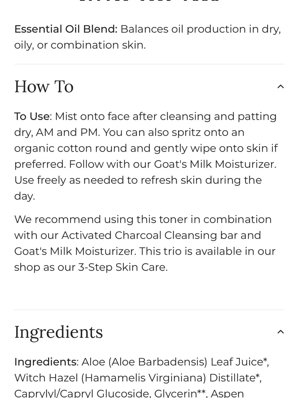 Never used Facial Mist Balance & Tone - Light Yellow
